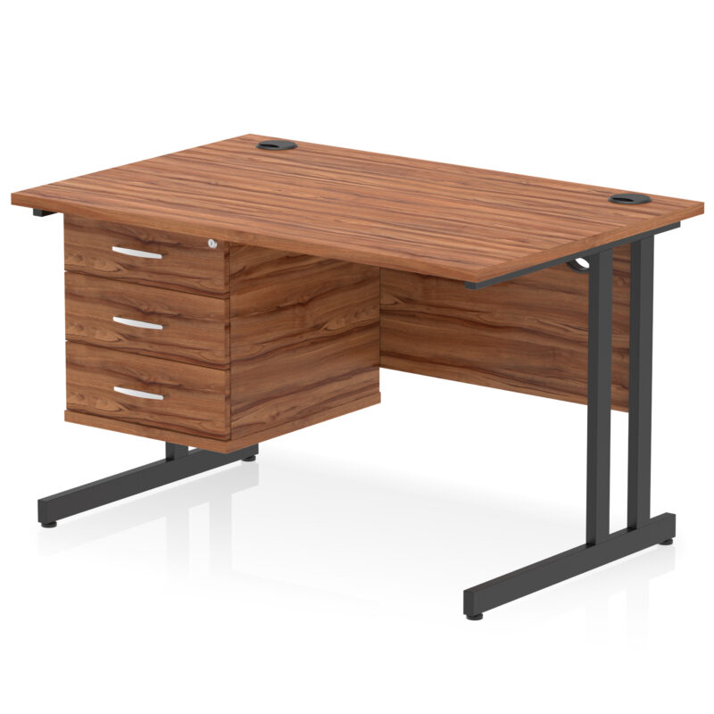 Pace 1200mm Cantilever Straight Desk With Single Fixed Pedestal - Image 135
