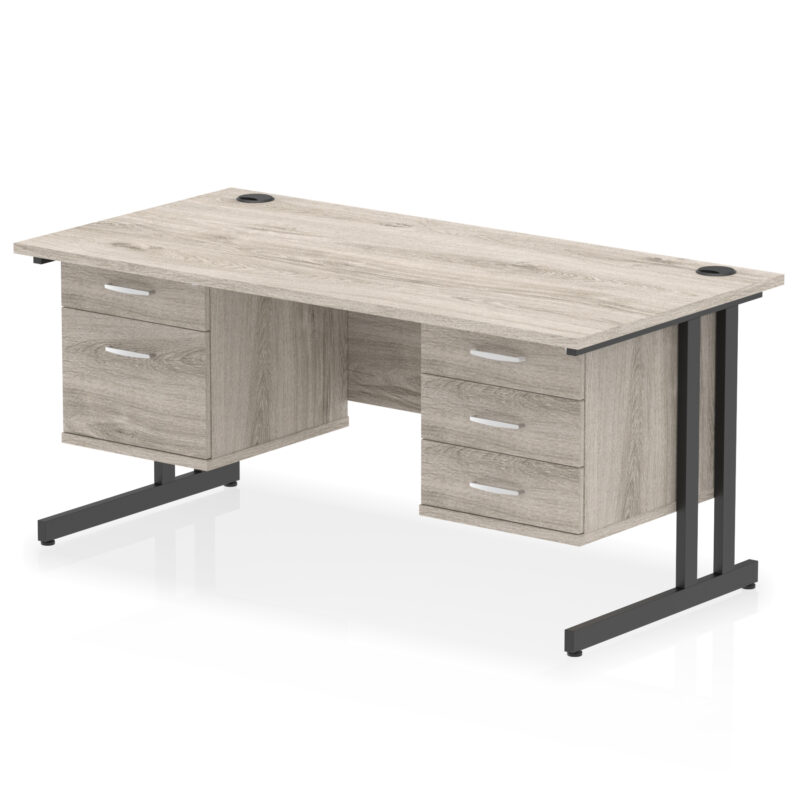 Pace 1600mm Cantilever Straight Desk With Two Fixed Pedestal - Image 59