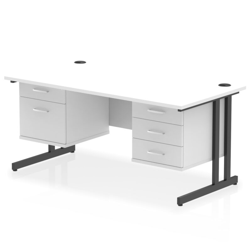 Pace 1600mm Cantilever Straight Desk With Two Fixed Pedestal - Image 62