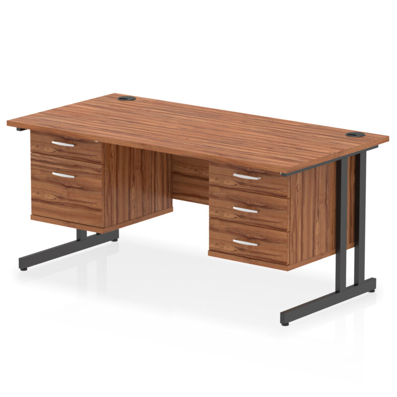 Pace 1600mm Cantilever Straight Desk With Two Fixed Pedestal - Image 63