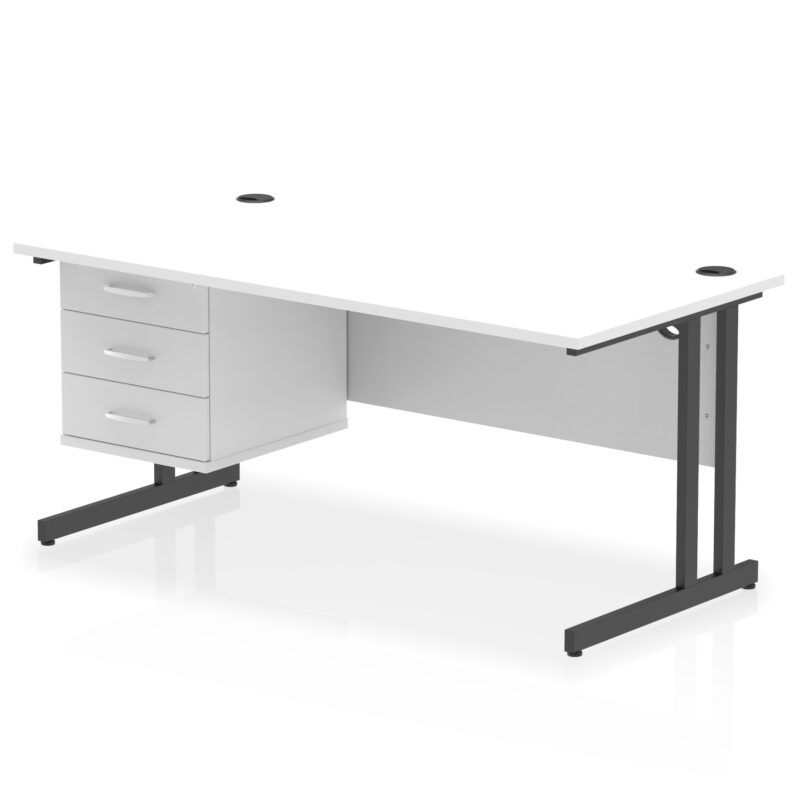 Pace 1600mm Cantilever Straight Desk With Single Fixed Pedestal - Image 60