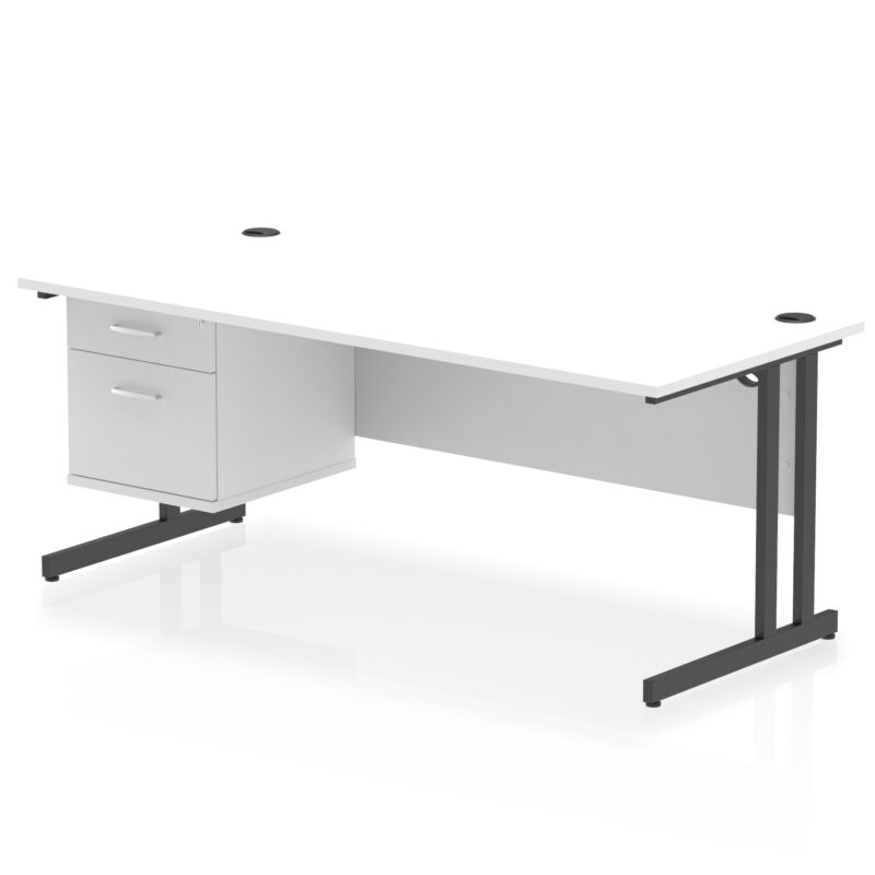 Pace 1800mm Cantilever Straight Desk With Single Fixed Pedestal - Image 52