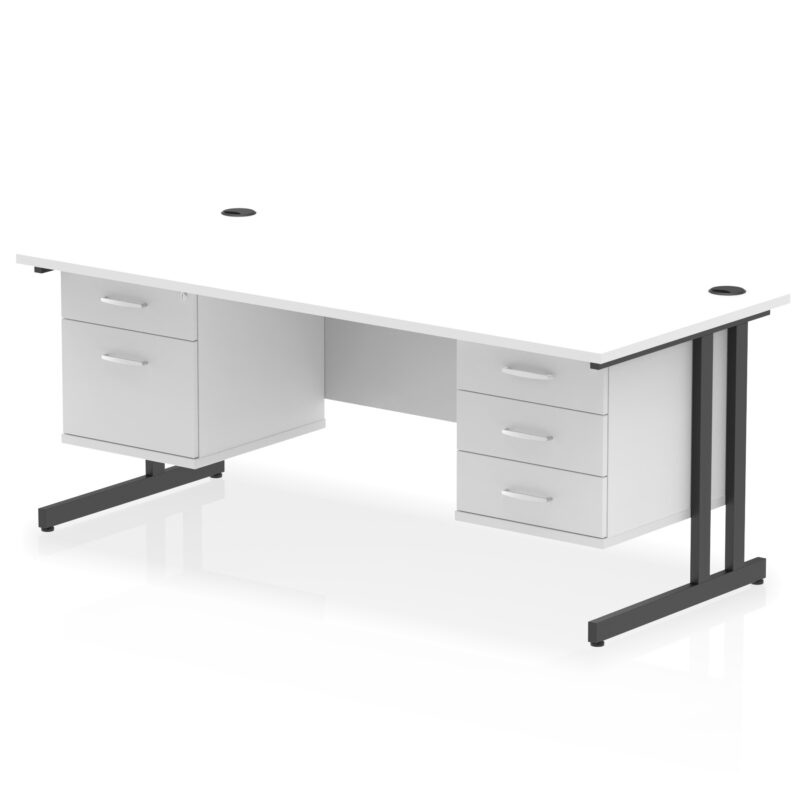 Pace 1800mm Cantilever Straight Desk With Two Fixed Pedestal - Image 63