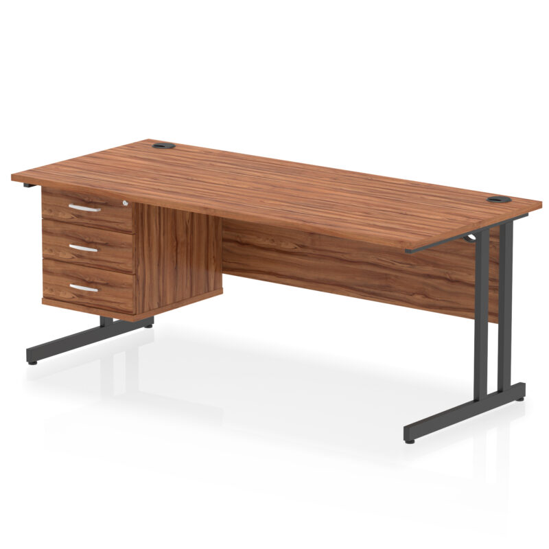 Pace 1800mm Cantilever Straight Desk With Single Fixed Pedestal - Image 61
