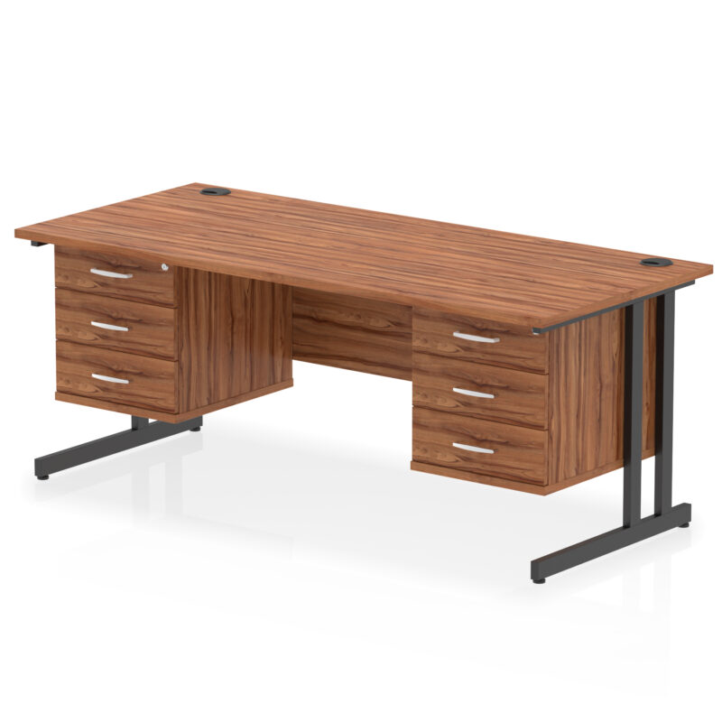 Pace 1800mm Cantilever Straight Desk With Two Fixed Pedestal - Image 72