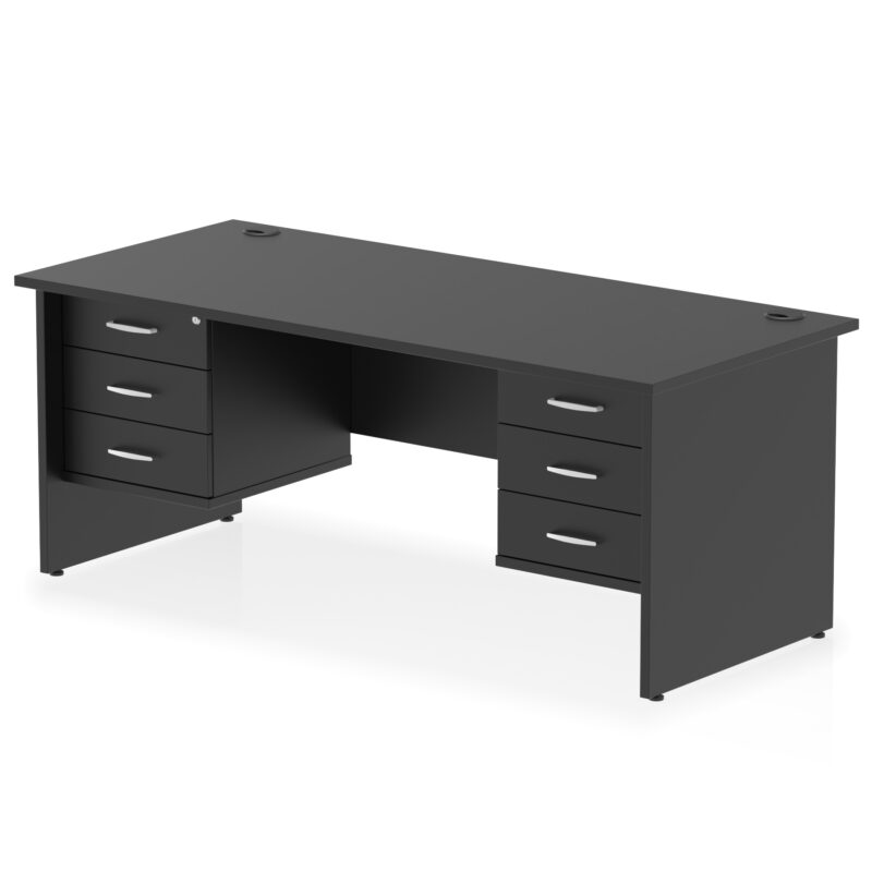 Pace 1800mm Panel End Straight Desk With Two Fixed Pedestal - Image 38