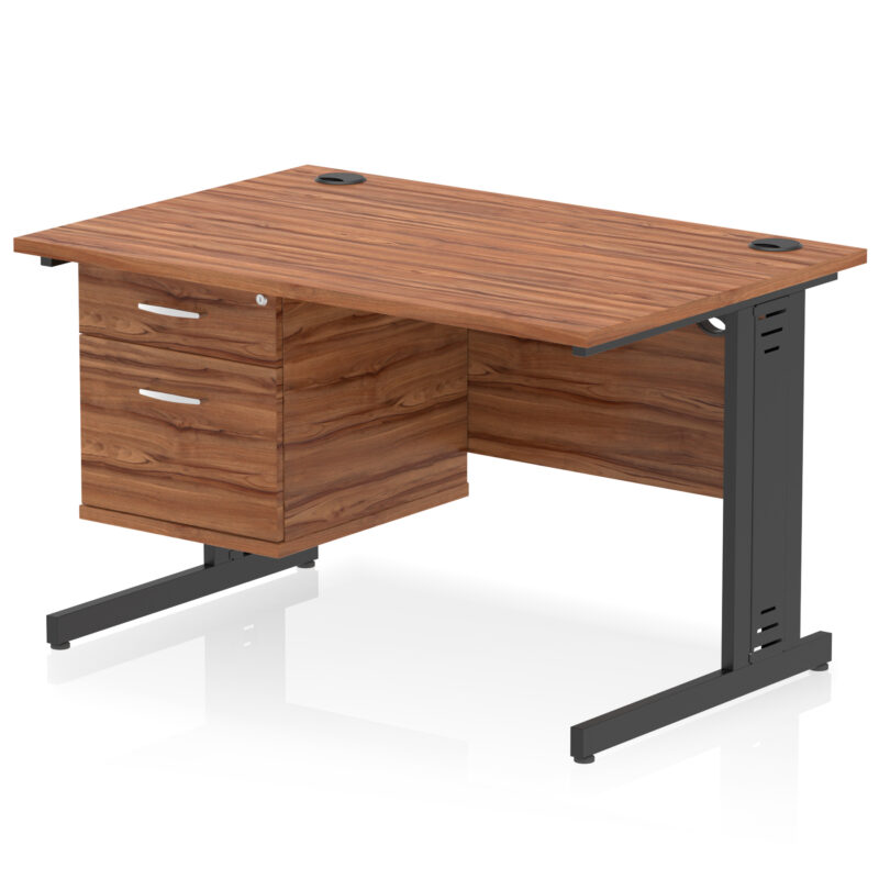 Pace 1200mm Cable Managed Straight Desk With Single Fixed Pedestal - Image 52