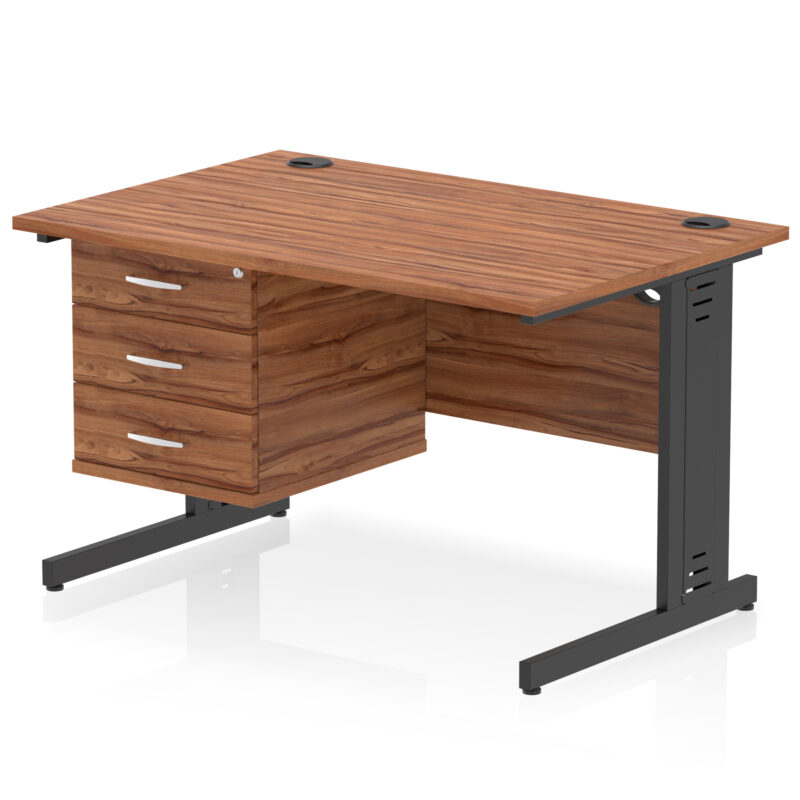 Pace 1200mm Cable Managed Straight Desk With Single Fixed Pedestal - Image 61