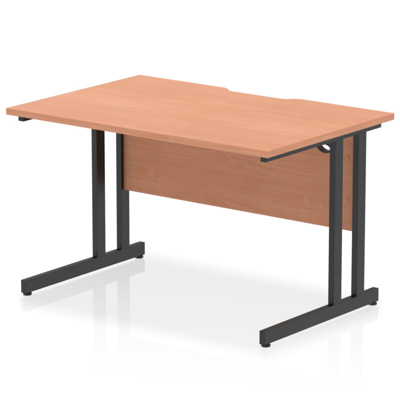 Pace Scalloped Edge 1200mm Straight Desk Cantilever Leg - Image 2