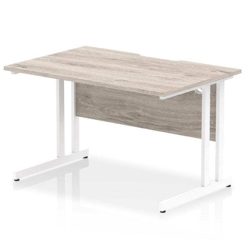 Pace Scalloped Edge 1200mm Straight Desk Cantilever Leg - Image 7