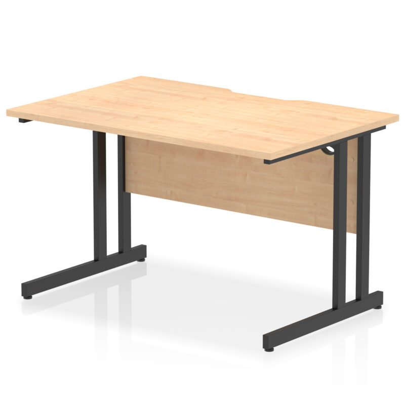 Pace Scalloped Edge 1200mm Straight Desk Cantilever Leg - Image 8