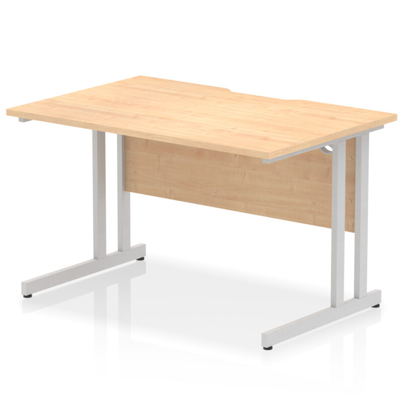 Pace Scalloped Edge 1200mm Straight Desk Cantilever Leg - Image 9