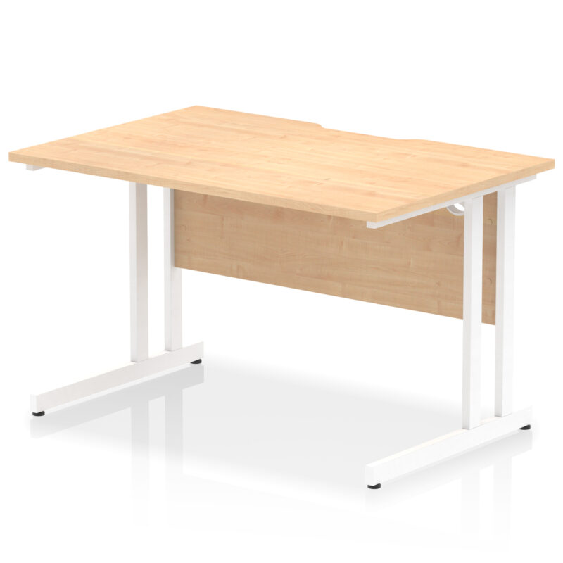 Pace Scalloped Edge 1200mm Straight Desk Cantilever Leg - Image 10