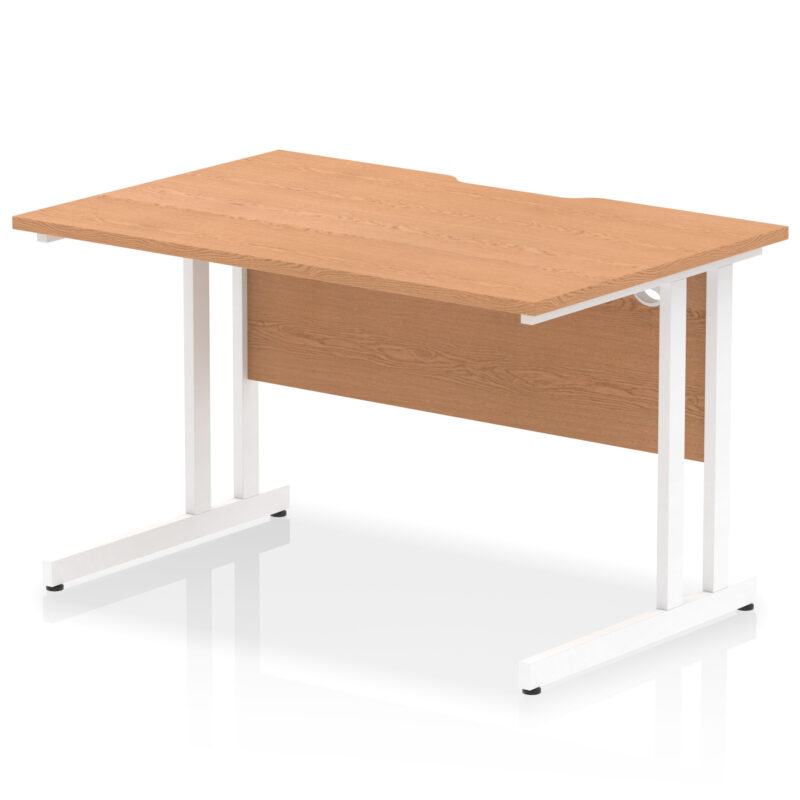 Pace Scalloped Edge 1200mm Straight Desk Cantilever Leg - Image 13