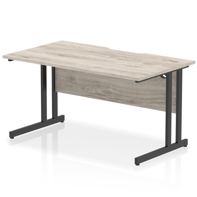 Pace Scalloped Edge 1400mm Straight Desk Cantilever Leg - Image 5