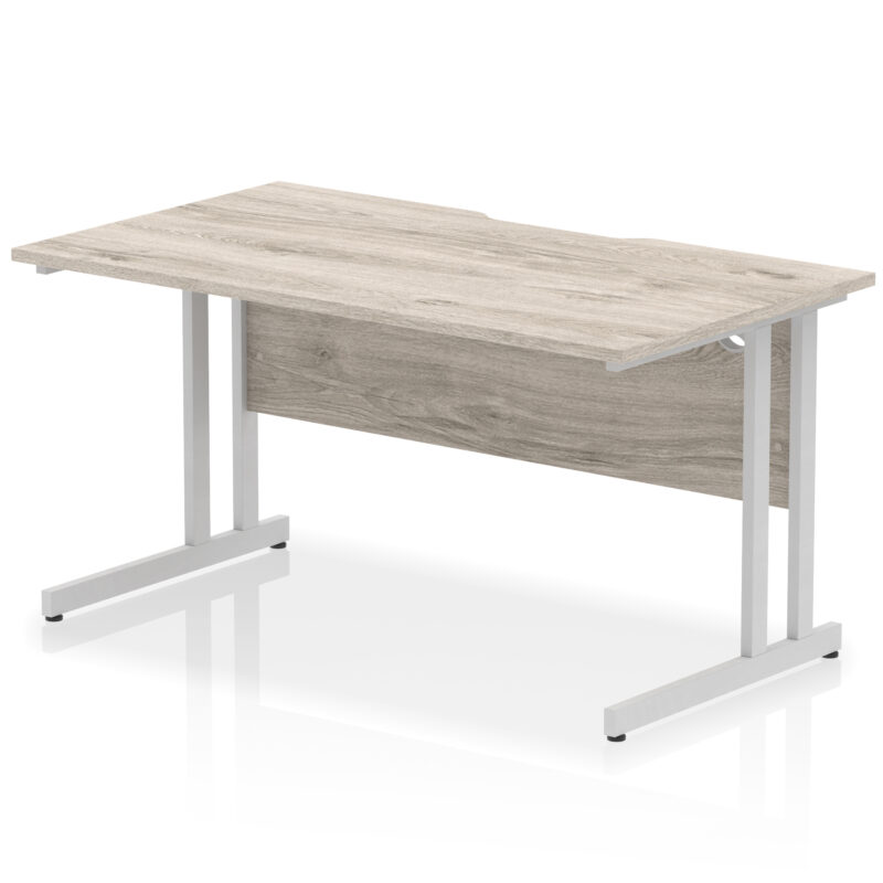 Pace Scalloped Edge 1400mm Straight Desk Cantilever Leg - Image 6