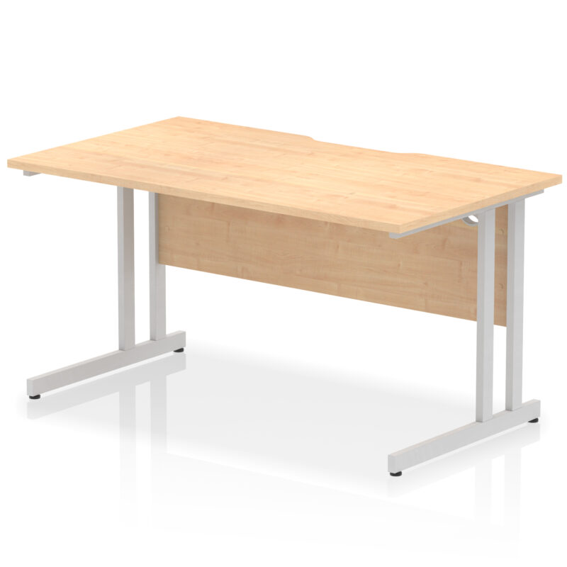 Pace Scalloped Edge 1400mm Straight Desk Cantilever Leg - Image 9