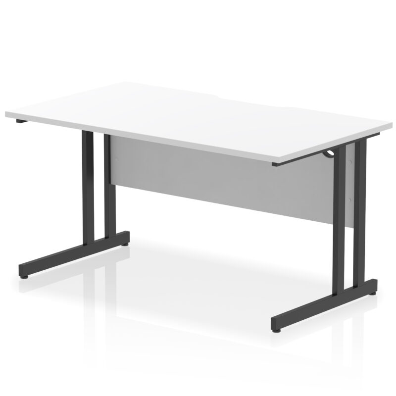 Pace Scalloped Edge 1400mm Straight Desk Cantilever Leg - Image 17
