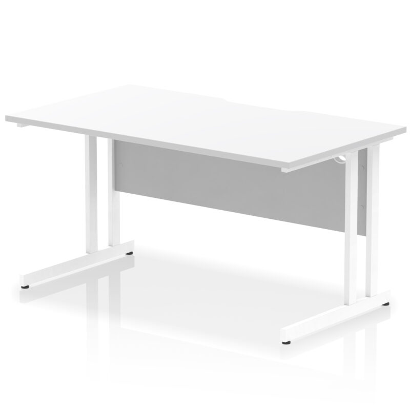 Pace Scalloped Edge 1400mm Straight Desk Cantilever Leg - Image 19