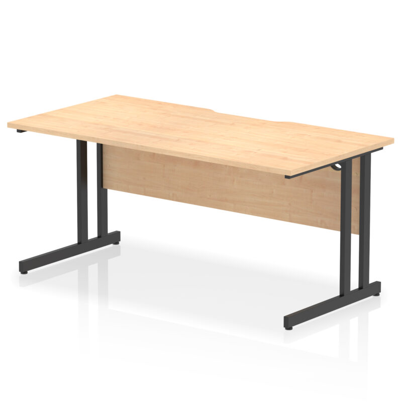 Pace Scalloped Edge 1600mm Straight Desk Cantilever Leg - Image 8