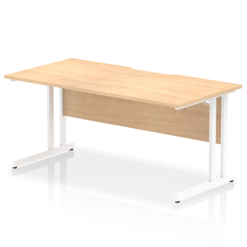 Pace Scalloped Edge 1600mm Straight Desk Cantilever Leg - Image 10