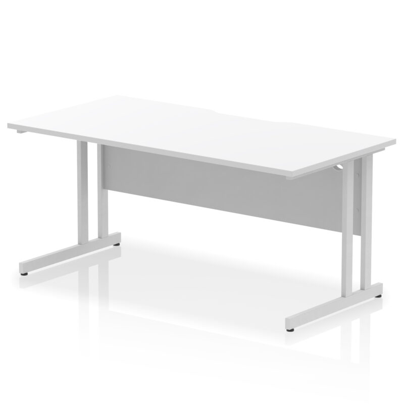 Pace Scalloped Edge 1600mm Straight Desk Cantilever Leg - Image 18