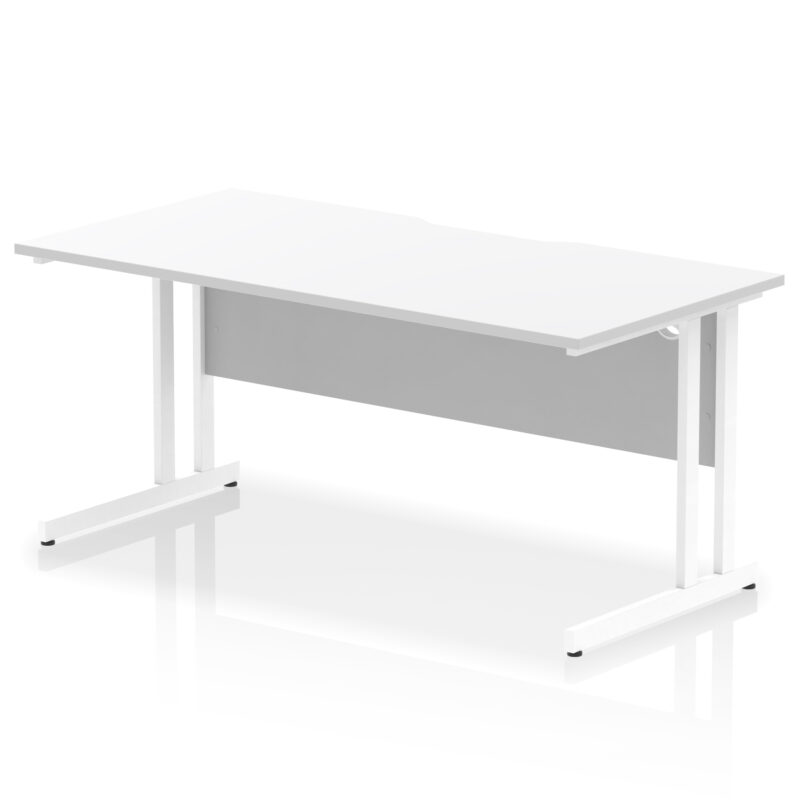 Pace Scalloped Edge 1600mm Straight Desk Cantilever Leg - Image 19