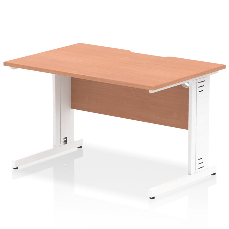 Pace Scalloped Edge 1200mm Straight Desk Cable Managed Leg - Image 4