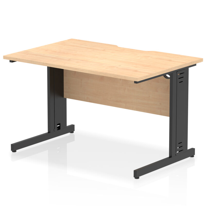 Pace Scalloped Edge 1200mm Straight Desk Cable Managed Leg - Image 8