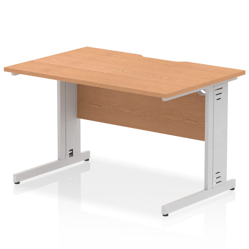 Pace Scalloped Edge 1200mm Straight Desk Cable Managed Leg - Image 12