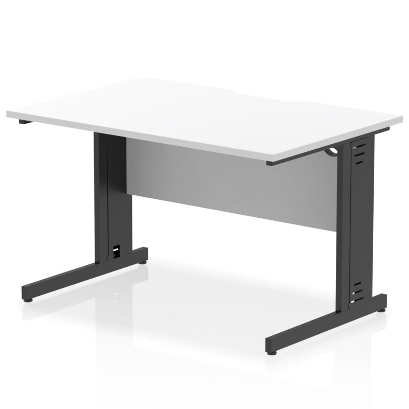 Pace Scalloped Edge 1200mm Straight Desk Cable Managed Leg - Image 17