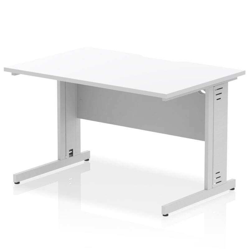 Pace Scalloped Edge 1200mm Straight Desk Cable Managed Leg - Image 18