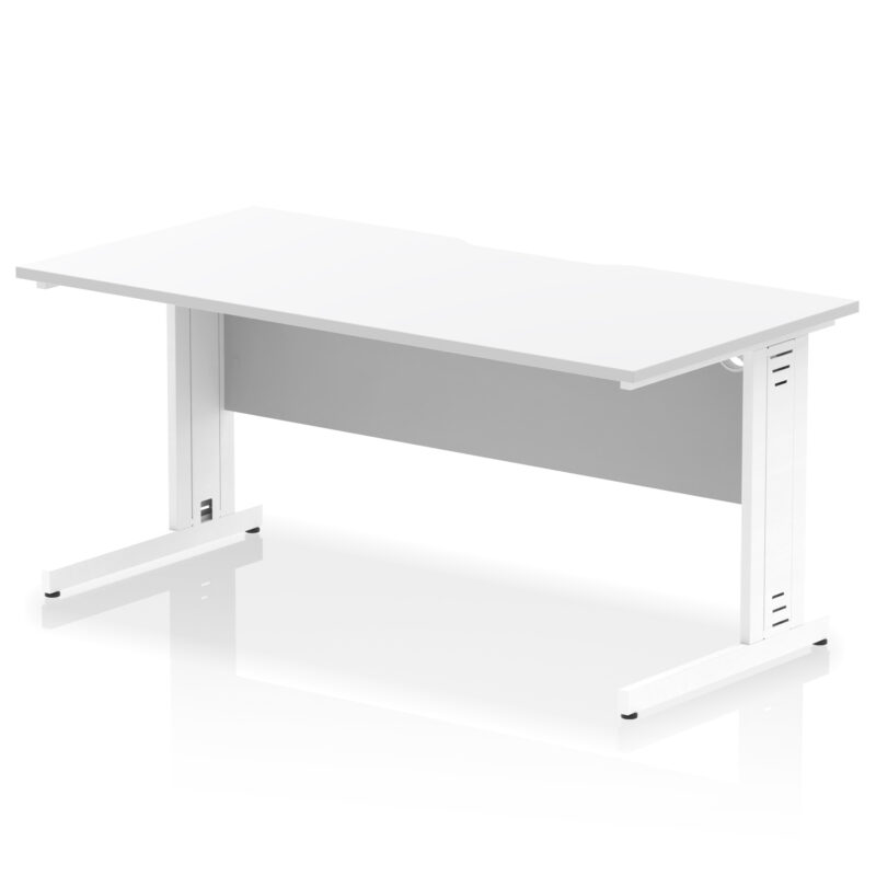 Pace Scalloped Edge 1600mm Straight Desk Cable Managed Leg - Image 19