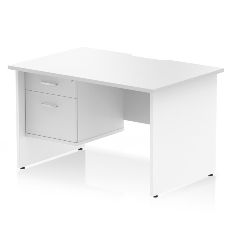 Pace Scalloped Edge 1200mm Panel End Straight Desk With Single Fixed Pedestal - Image 8