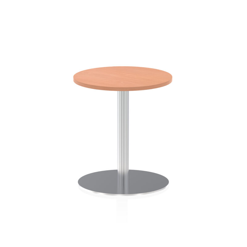 Sintra Round Poseur Table Silver Leg