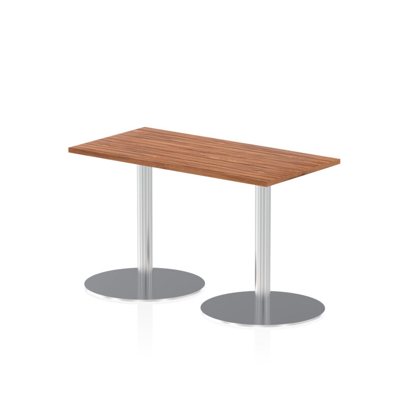 Sintra Slimline Rectangular Poseur Table Silver Leg - Image 2