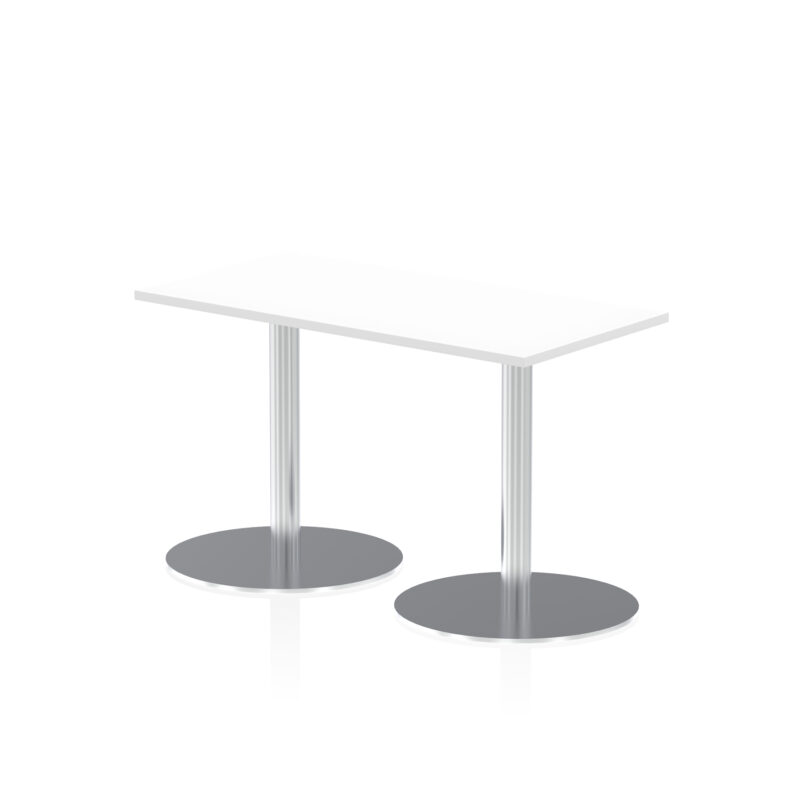 Sintra Slimline Rectangular Poseur Table Silver Leg - Image 3