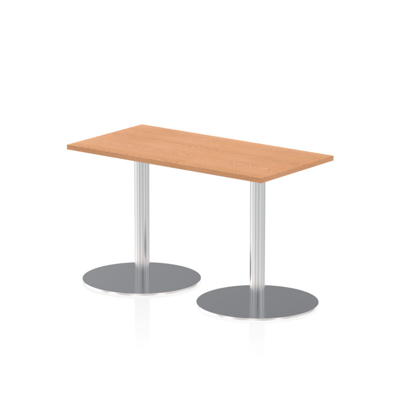 Sintra Slimline Rectangular Poseur Table Silver Leg - Image 5