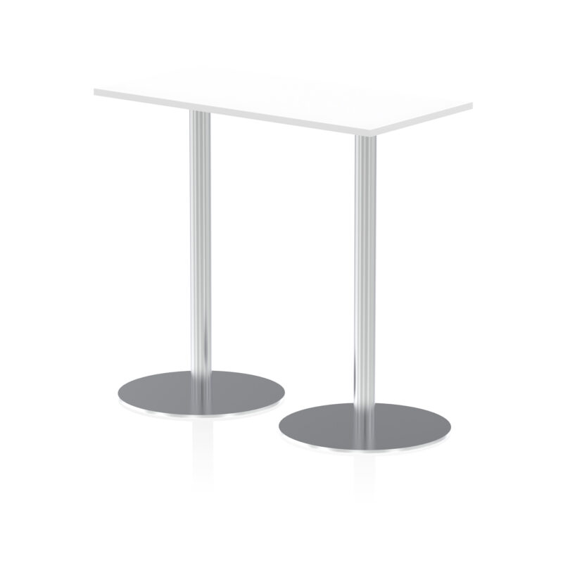 Sintra Slimline Rectangular Poseur Table Silver Leg - Image 9