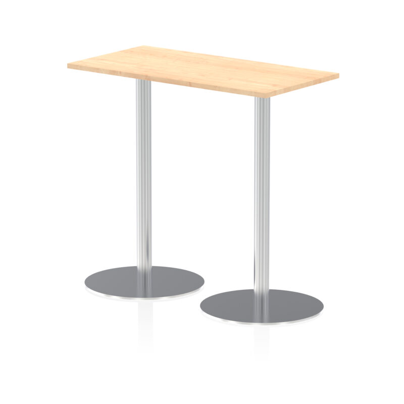 Sintra Slimline Rectangular Poseur Table Silver Leg - Image 10