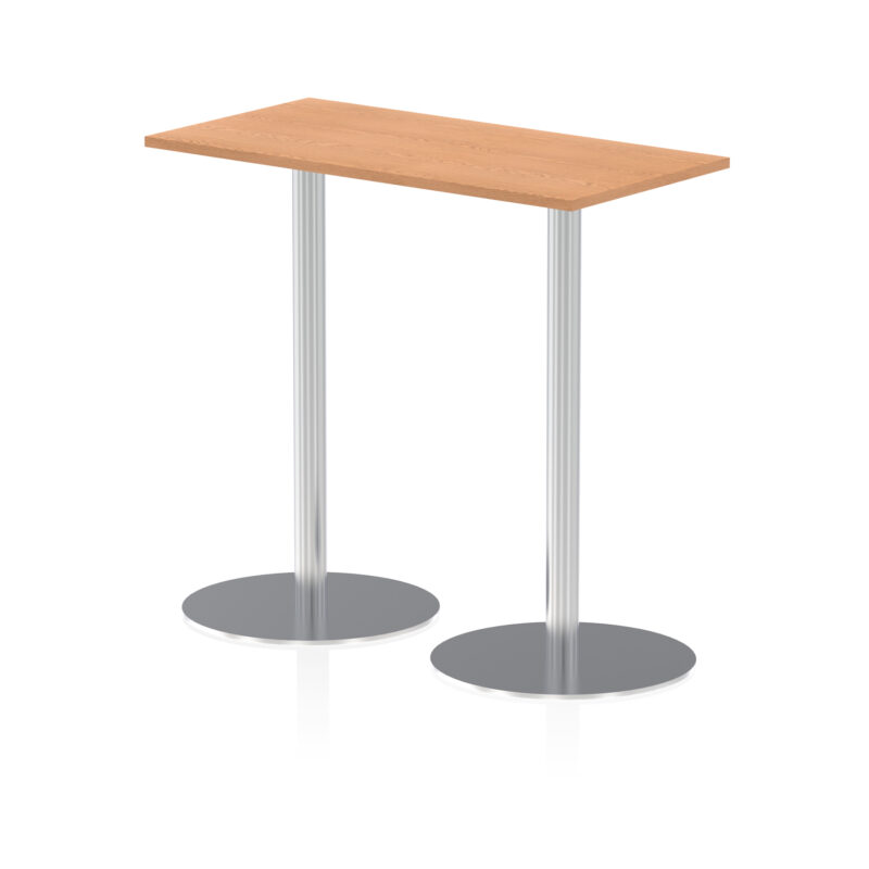 Sintra Slimline Rectangular Poseur Table Silver Leg - Image 11