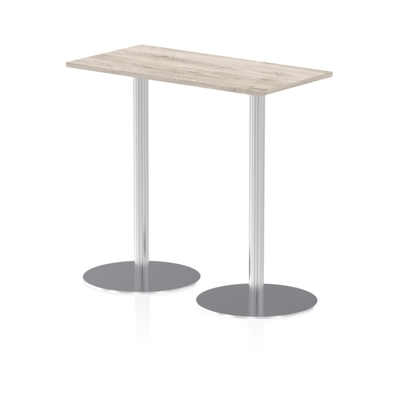 Sintra Slimline Rectangular Poseur Table Silver Leg - Image 12