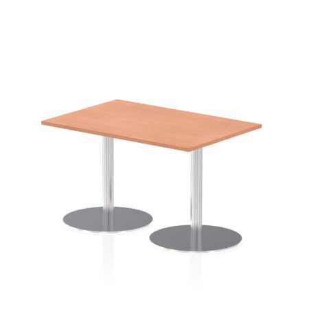 Sintra Rectangular Poseur Table Silver Leg