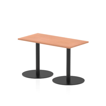 Sintra Slimline Rectangular Poseur Table Black Leg