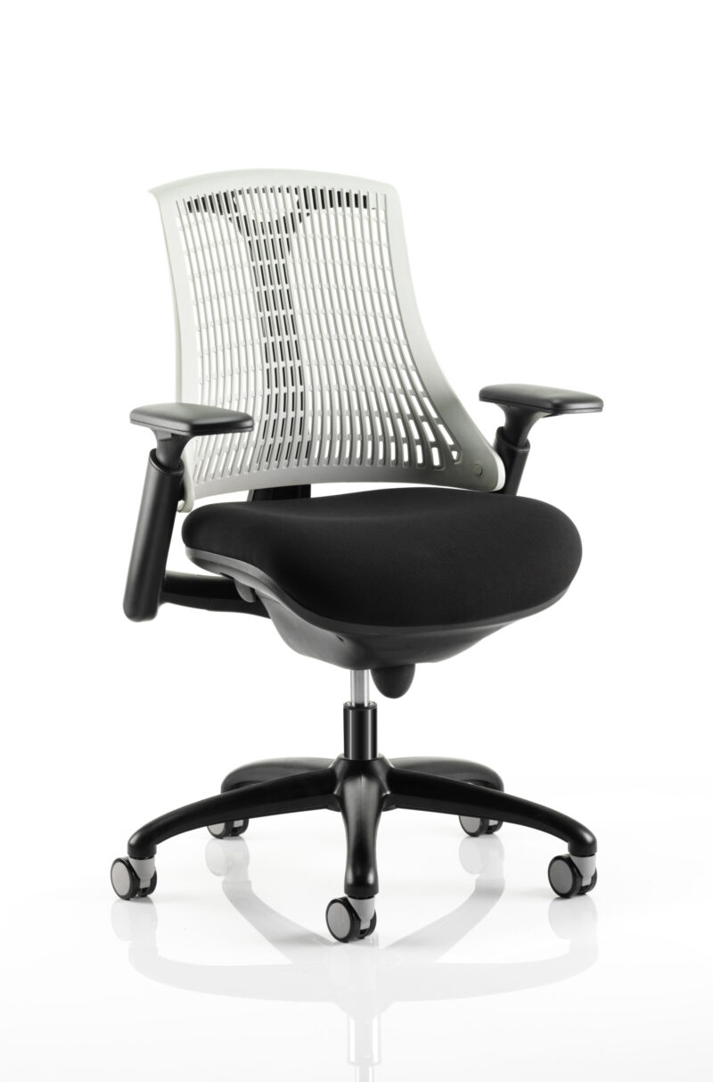 Swift Medium Back Black Frame Task Operator Office Chair with Arms - Image 34