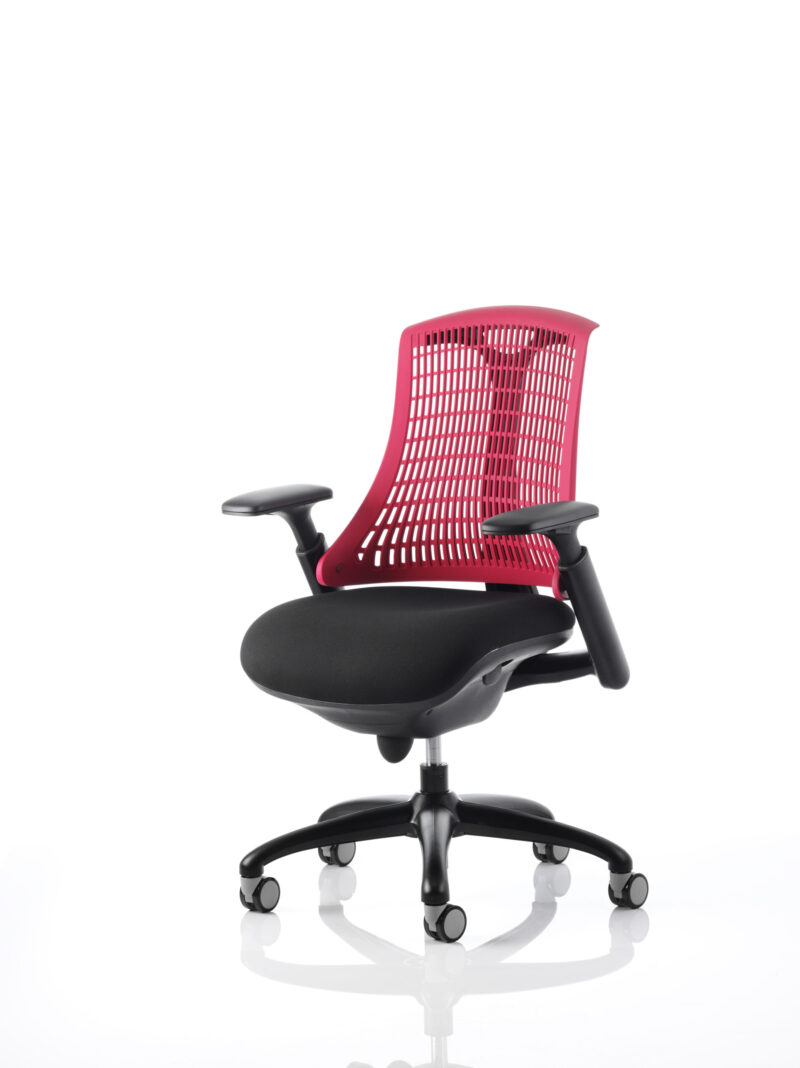 Swift Medium Back Black Frame Task Operator Office Chair with Arms - Image 36