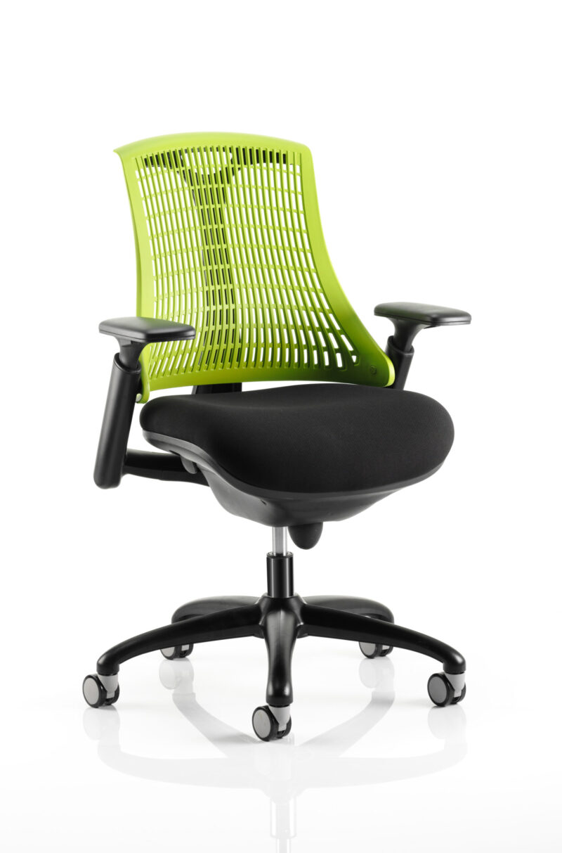Swift Medium Back Black Frame Task Operator Office Chair with Arms - Image 38