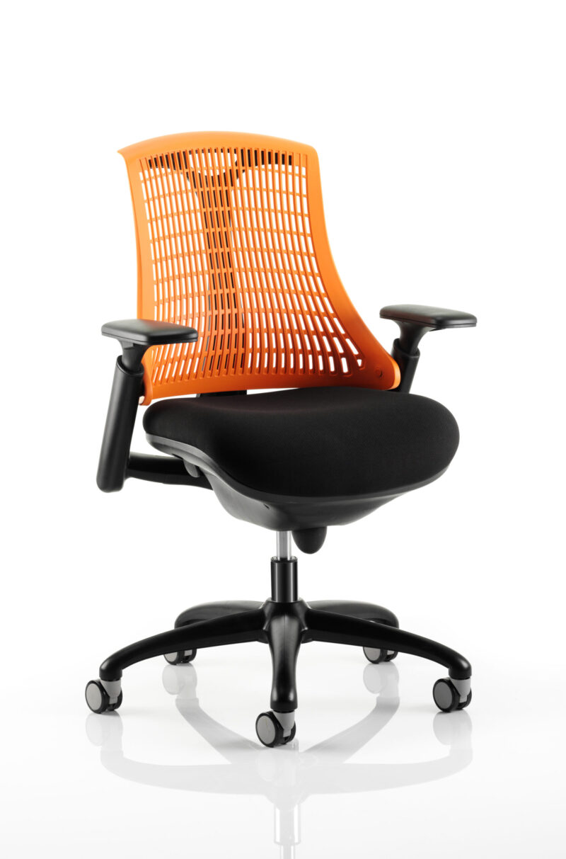 Swift Medium Back Black Frame Task Operator Office Chair with Arms - Image 40