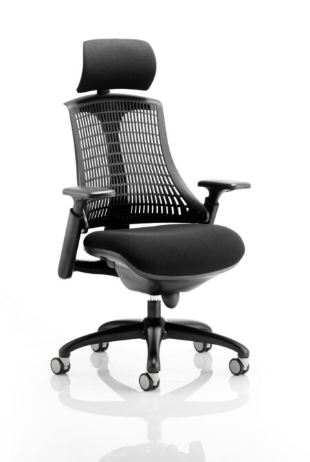 Swift Medium Back Black Frame Task Operator Office Chair with Arms