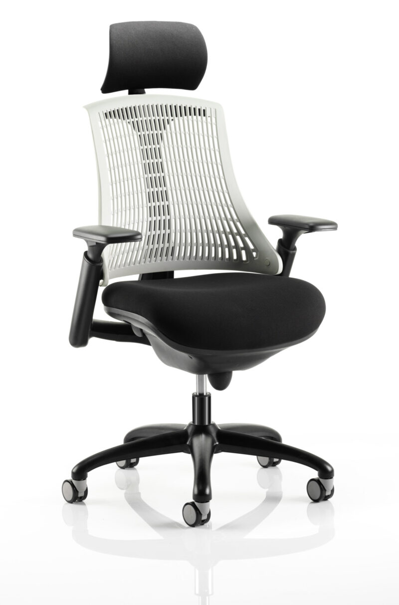 Swift Medium Back Black Frame Task Operator Office Chair with Arms - Image 3